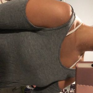 grey long sleeve hollister